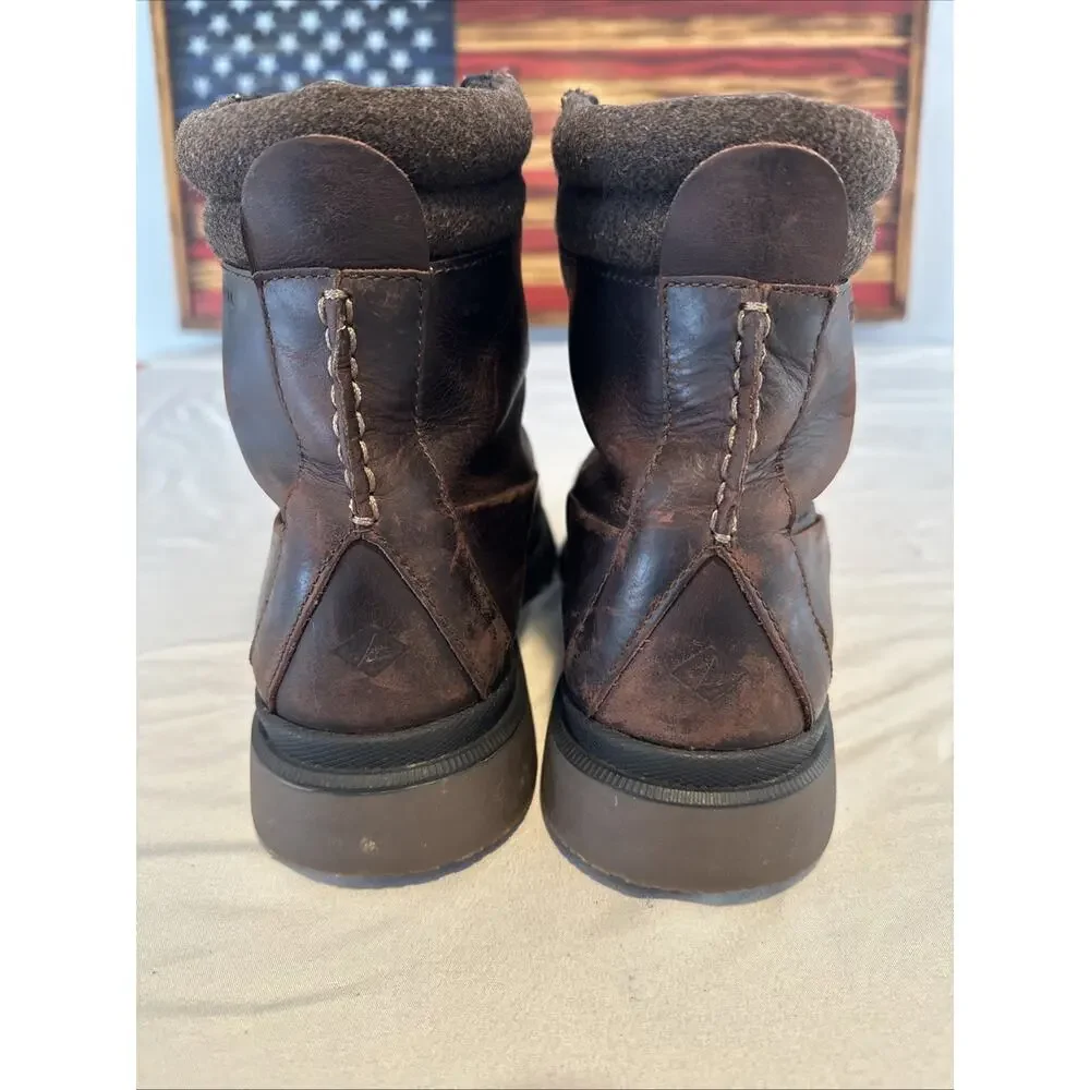 Sperry Brown Leather Waterproof STS18413 Mens Boots Size 12